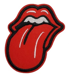 Parche para planchar bordado en lengua Rolling Stones 2,3" x 3" Mick Jagger - Imagen 1 de 3
