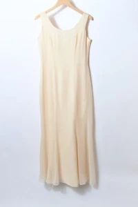 Watters Ivory Bridal Wedding Dress Gown Full Length Sleeveless Silk Sz 10 READ - Picture 1 of 15