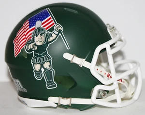 2022 Michigan State Spartans Custom Riddell Mini Helmet vs Rutgers - Picture 1 of 4