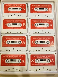 Think and Grow Rich by Napoleon Hill Incomplete No Book Has 8 Audio Cassettes  - Picture 1 of 4