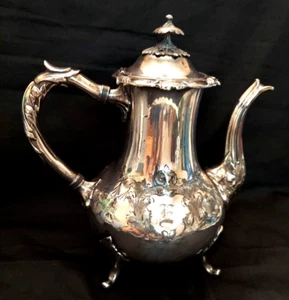 Pre Victorian Footed Electro Plated Silver Sheffield Teapot Patented 1833 - Picture 1 of 12