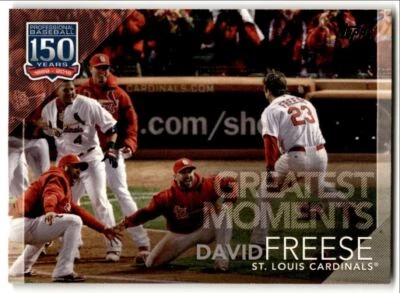 2019 Topps 150 Years of Professional Baseball - Greatest Moments David Freese - Image 1 of 2
