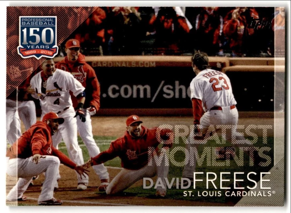 2019 Topps 150 Years of Professional Baseball - Greatest Moments David Freese - Image 1 of 2