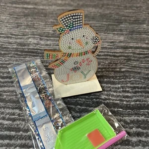 Christmas Diamond Painting Snowman Kit Stand Diamond Art Holiday DIY Decor - Picture 1 of 5