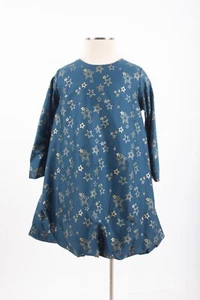 Kookooshka Cape Cod Girls Dress Sz 4 Blue Gold Star Print Long skeeve - Picture 1 of 6