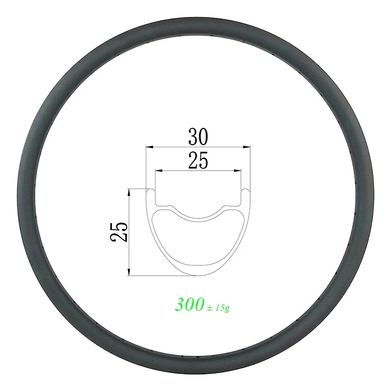 650B MTB XC SL Bike Carbon Rim Tubeless Clincher Hookless Wheel 24-36 Holes - Image 1 of 4