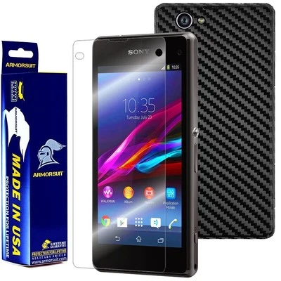 ArmorSuit MilitaryShield Sony Xperia Z1 Compact Screen Protector + Black Carbon - Image 1 of 4