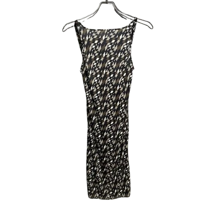 Vestido Cami Sin Mangas Fendi Geométrico Poliéster Marrón Negro Talla 40 Italia Foto 1 de 4