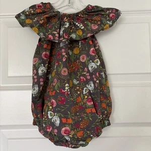 Baby Girl's 12-18m Bubble One Piece Sunsuit Romper Floral Ruffled - Imagen 1 de 5