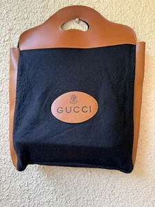 VINTAGE 70’s GUCCI BLACK FELT TOTE SHOPPER BAG - Bild 1 von 7