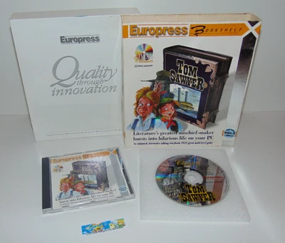 Tom Sawyer Europress Bookshelf PC CD Living Classics Interactive Story Big Box - Image 1 of 4
