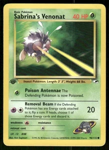 Pokemon Tcg NM Sabrina's Venonat [1st Edition] #96 Pokemon Gym Heroes - Picture 1 of 2