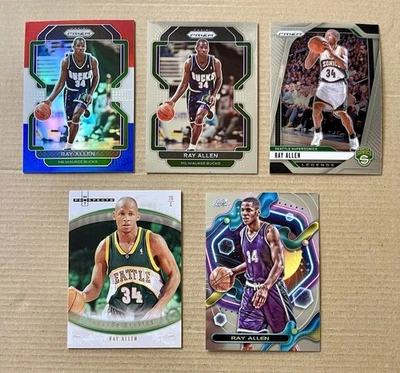 NBA Ray Allen 5-Card LOT 🔥 (Prizm, Cosmic Chrome, Fleer) - image 1 of 4