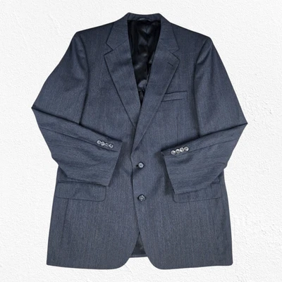 1980-х годов винтажный Burberry серый красный в тонкую полоску США шерсти блейзер куртка размер 44R - Изображение 1 из 4