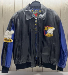 Vintage Disney Unlimited 2XLarge Mickey Mouse Lederjacke sehr selten! NEUWERTIG! - Bild 1 von 14