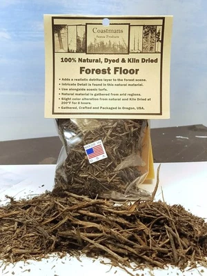 FOREST FLOOR, ground cover 100% natural, twigs, dyed & dried, USA-Made Low$HIP - Image 1 of 4