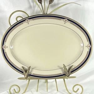 Lenox Presidential Collection Buchanan Ovale Platte 16" Blau Gold USA - Bild 1 von 10