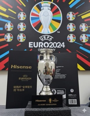 UEFA EURO Alemania 2024 Licencia Oficial Copa Trofeo Caja HISENSE Foto 1 de 4