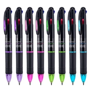 8 Pack Multicolor Ballpoint Pens 4-in-1 0.7mm Colored Retractable Ballpoint G... - Picture 1 of 6