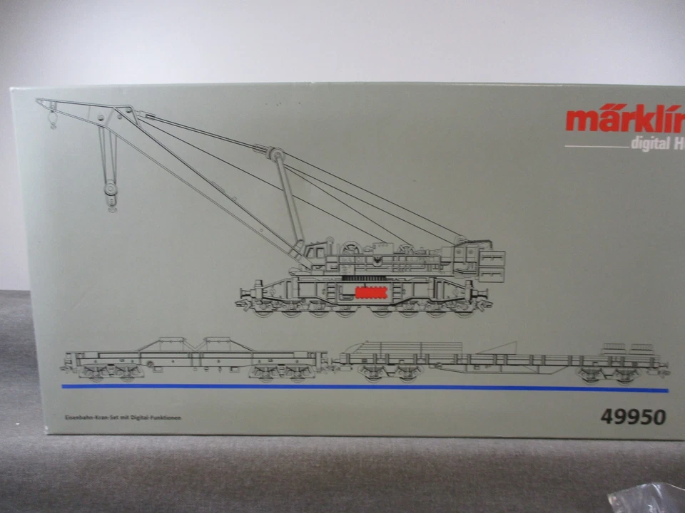 Märklin Spur H0 49950 Eisbahn-Kran-Set AC MM Digital Bodenplatte fehlt  in OVP - Bild 1 von 4