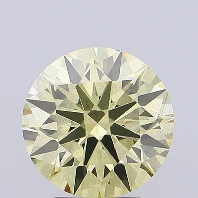 Loose 2ct Round Excellent Cut SI2 Light Yellow Lab Grown Diamond IGI Certified - Image 1 of 4