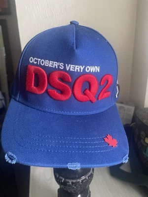 OVO x Dsquared2 Gorra de Chenilla Gorra de Béisbol Drake October’s Muy Propia Azul ch Foto 1 de 4
