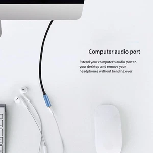 Cable d'extension AUX 3 5mm Transmission Audio Effortless avec Microphone - Photo 1/36