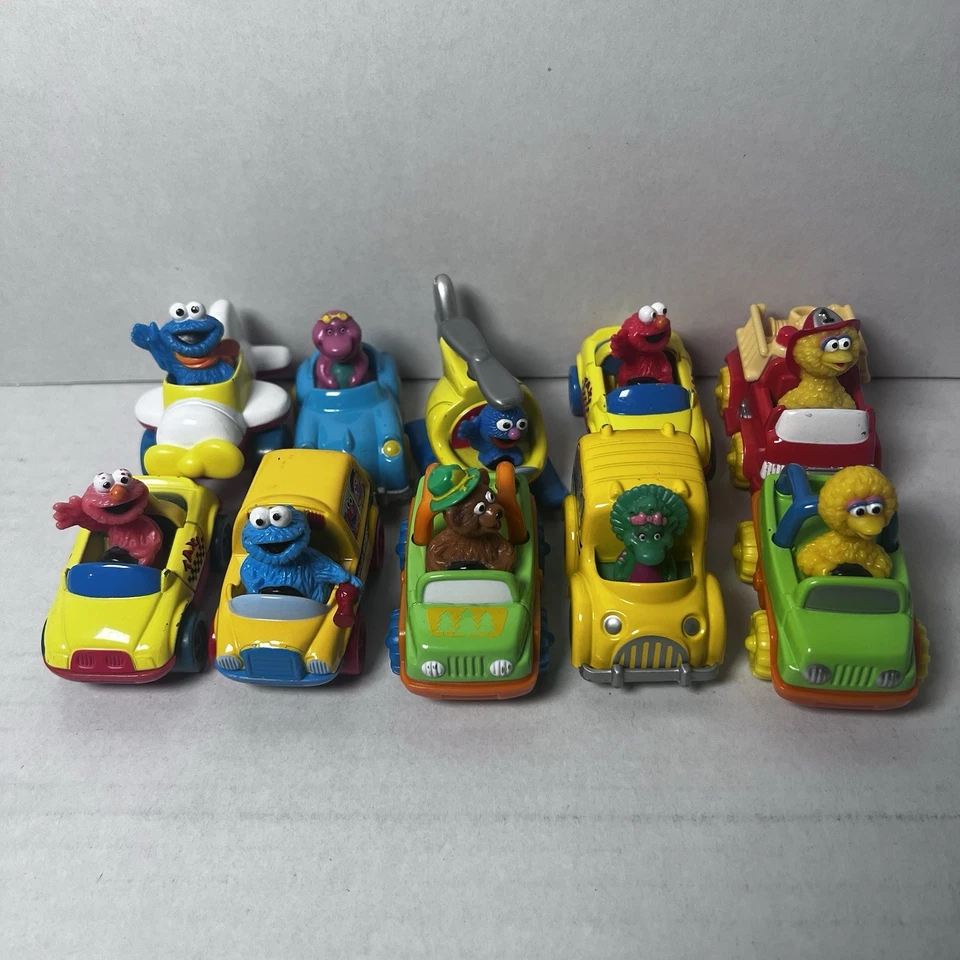 10 anos 90 Tyco Matchbox Sesame Street & Barney VTG carro fundido, ônibus, avião - Imagem 1 de 4