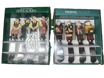 Esparcidores de queso de colección 8 cuchillos de acero inoxidable para golfistas y fiesta de Papá Noel Foto 1 de 4