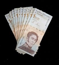 10 pcs x Venezuela 1 Million (1,000,000) Bolivares- Circulated banknotes