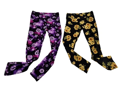 Pantalones Leggings No Boundaries Mujer Talla L 11-13 2 piezas Moon Stars Suflower Elásticos Foto 1 de 4