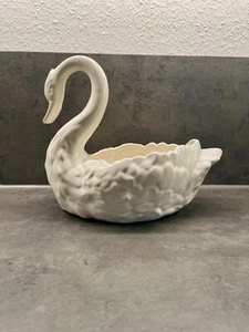 Retro Blumentopf Schwan groß weiß Länge 31 cm Breite 17,5 cm Höhe 25 cm Keramik - Bild 1 von 18