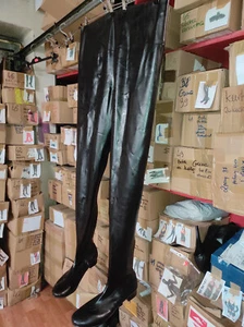 BLACK OR RED LATEX RUBBER SEVERAL COLORS PANTS-BOOTS SIZE 5-16 flat sole-0" 1cm - Picture 1 of 15
