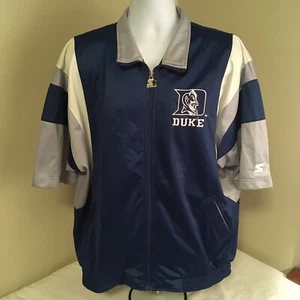 Starter Mens Duke Blue Devils Basketball Shooting Shirt XL Full Zip Free Ship! - Picture 1 of 9