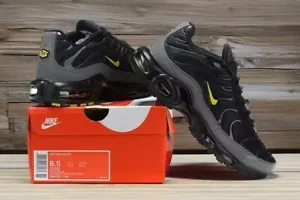 Nike Air Max Plus TN black yellow hook sports shoes for men - Picture 1 of 6