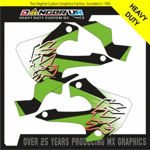 KAWASAKI KLX 300 1996 - 2012 MOTOCROSS RAD SCOOP TANK GRAFIK AUFKLEBER - Bild 1 von 1