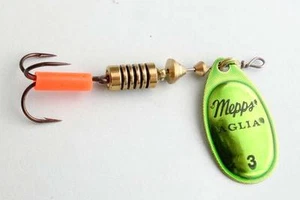 1 x leurre MEPPS cuillere AGLIA PLATIUM VERT OR lure spinner trout perch truite - Imagen 1 de 1
