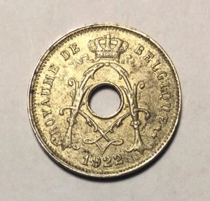 🇧🇪 1922 BELGIUM 5  CENTIMES COIN  DUTCH LEGEND - Picture 1 of 4