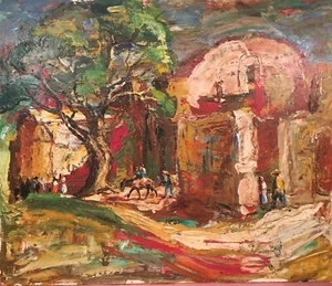 Rudolph J Schmidt Original Oil Painting 1963 - Patzcuaro Mexico View #2 - Picture 1 of 2