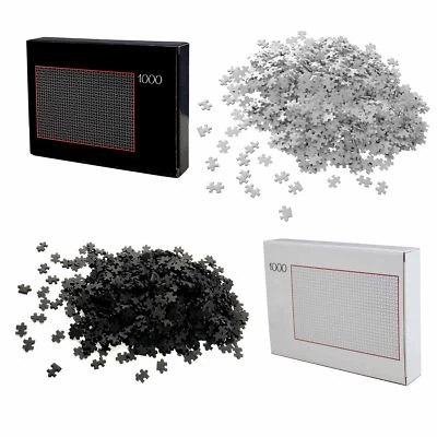 2er Set Puzzle 1000 Parti Nero E Bianco Difficile Adulti Puzzle per Adulti - Immagine 1 di 4
