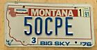 MONTANA VANITY LICENSE PLATE " 50 CPE " MT 50 COUPE CHEVY FORD PLYMOUTH