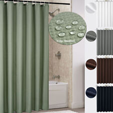 Soft Waffle Weave Shower Curtain Fabric Luxury Water Repellent Bathroom Cloth