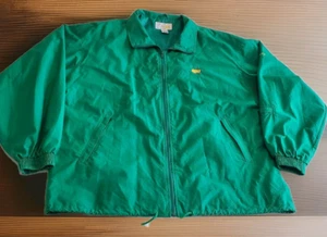 MASTERS Augusta Golf Shop Zip Up Windbreaker Green Logo Slazenger Size XXL - Picture 1 of 12