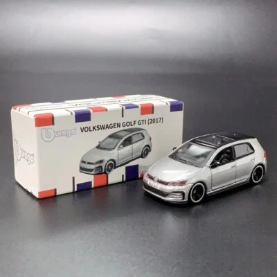 1:64 Bburago Volkswagen VW Golf GTI MK7 Diecast Model - 2017 Silver, New in Box - Image 1 of 4