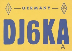 QSL KARTE AMATEURFUNK DJ6KA GERHARD HAHN, DJ6KAA DORFWIESENWEG 11 DEUTSCHLAND JAHR 1964 - Bild 1 von 2