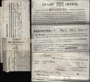 EMBLEMA 1826, NORTHUMB. DOCTOS LEGACY ORIGINALES DE THOMAS DICKINSON - Imagen 1 de 1