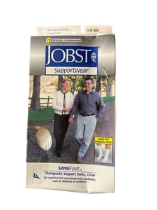 Calcetines de apoyo terapéutico Jobst SensiFoot pequeños blancos 8-15 mmHg compresión - Imagen 1 de 8