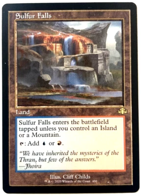 MTG Sulfur Falls *RETRO FRAME* Dominaria Remastered 400 NM - Image 1 of 2