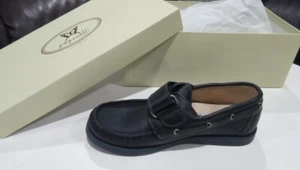 Bebé, niñas niños niños pequeños zapatos de diseñador azul por Papouelli de Londres cuero - Imagen 1 de 4