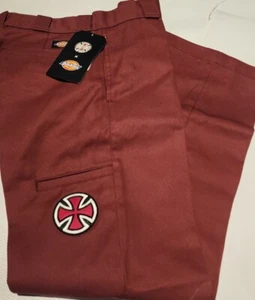 Pantalones granates para camión Dickies x Independent, todas las tallas. - Imagen 1 de 6